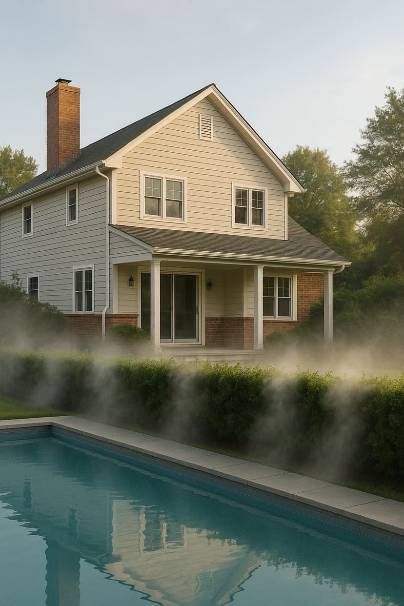 Tecnozanz installato in giardino con piscina